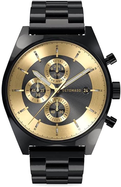 Detomaso D Chronographe Nobile Nero Noir Montre Homme Analogique