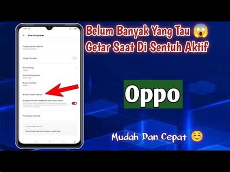 Cara Mengaktifkan Getar Saat Di Sentuh Di Hp Oppo YouTube