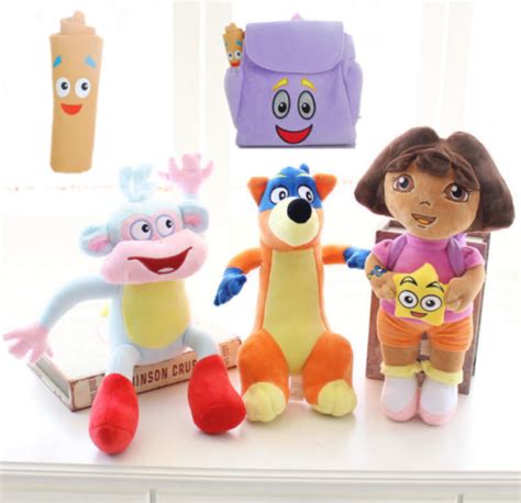 5pcs Dora The Explorer Swiper Fox Boots Monkey Backpack Map Plush Toy