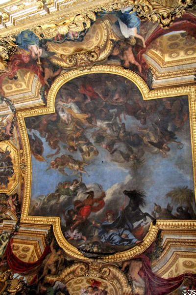 Ceiling Painting By Charles Le Brun In Hall Of Mirrors At Versailles