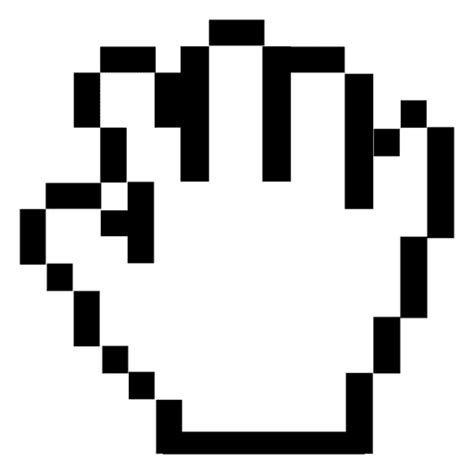 Pixilated Hand Cursor Png And Svg Design For T Shirts