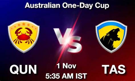 Qun Vs Tas Dream Team Prediction Fantasy Cricket Tips Nov