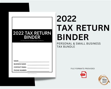 2022 Personal Small Business Tax Return Binder Small Business Pdf