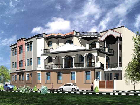 Architect Residential Building Front View 2