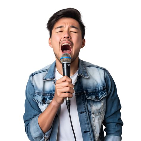 Ai Generated Guy Sings Karaoke On Transparent Background 42152871 Png