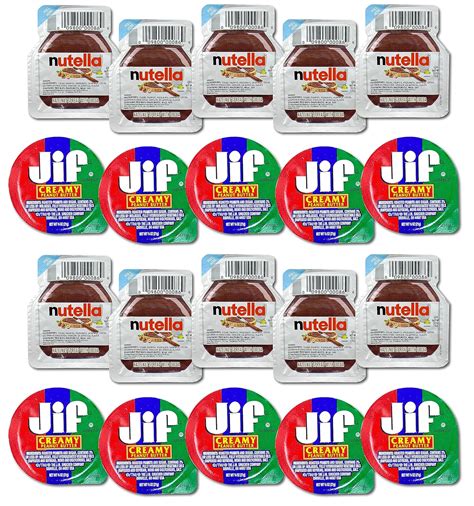 Amazon Crait Nutella Chocolate Hazelnut Spread 0 52 Oz And Jif