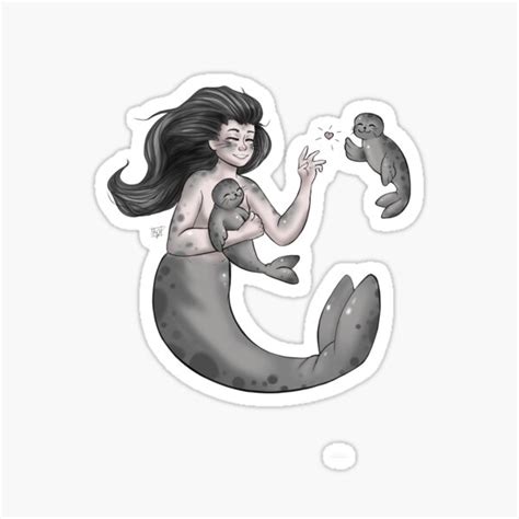 Selkie Girl Sticker For Sale By Lordcabbage Redbubble