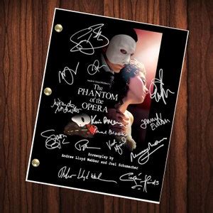 Phantom Of The Opera Movie Autographed Signed Script Reprint Cast