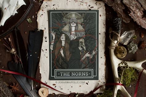 THE NORNS A5 Art Print Nornir Norse Pagan Folklore Nordic Mythology