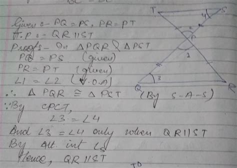 Triangle Pqr Is Given And The Sides Qp And Rp Have Been Produced To