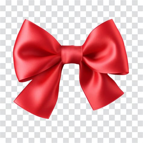 Premium Photo Red Satin Ribbon And Bow Illustration Generative Ai Art