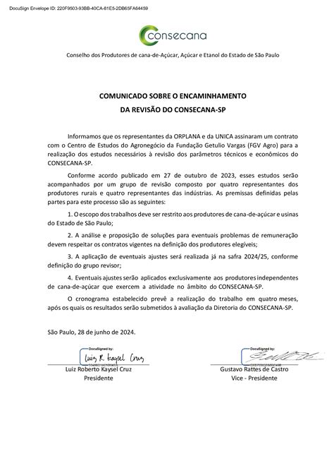 Consecana Sp Conselho De Produtores De Cana De A Car A Car E