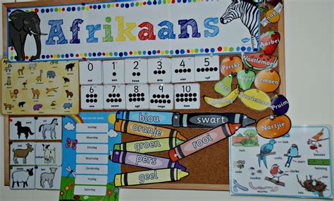 Kids Afrikaans Board Afrikaans Classroom Language Kids