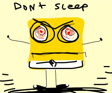 Spongebob but its a sleep paralysis demon - Drawception