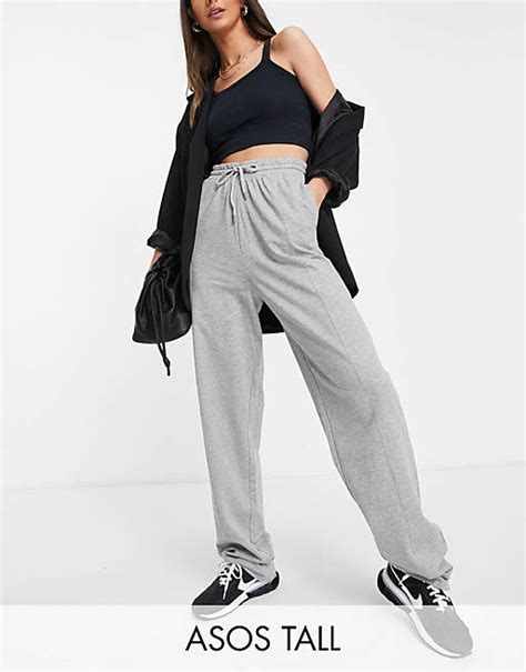 Asos Design Tall Straight Leg Sweatpants With Deep Waistband And