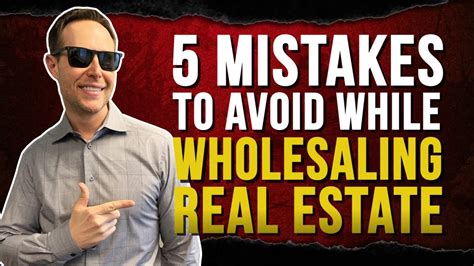 Biggest Mistakes To Avoid When Wholesaling Real Estate Youtube