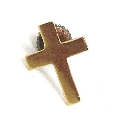 14k Yellow Gold Cross Lapel Pin 075 Grams 12” Lot 32n10 13091 Ebay