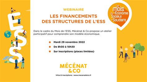 Les Financements Des Structures De L Ess Un Atelier Participatif Pour