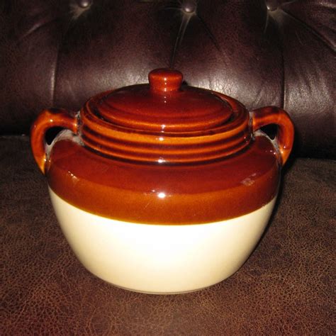 Stoneware Bean Pot Etsy