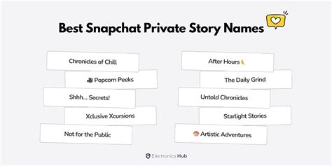 1050 Snapchat Private Story Names