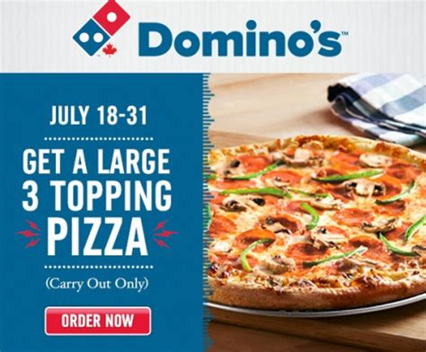 Canadian Daily Deals Dominos Large Topping Pizza Promo Code