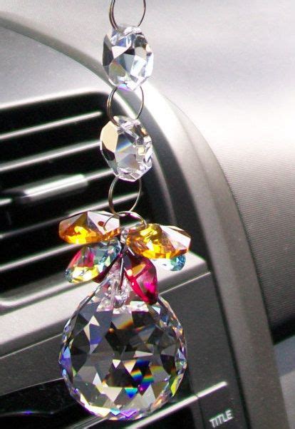 Chakra Suncatcher Rearview Mirror Car Charm Crystal Car Accessories