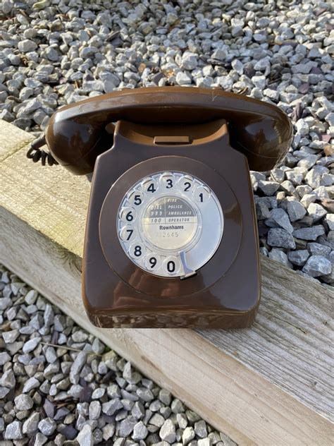 Vintage Phone Gpo Rotary Dial Telephone Gloss Brown February