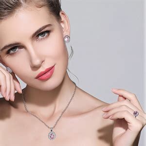 Cangall Silver Jewellery Sets For Women Sterling Silver Necklace Studs