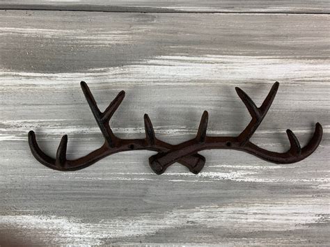 Cast Iron Deer Antler Hook Hook Coat Hook Wall Hook Coat Etsy