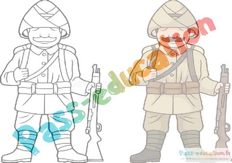 Coloriage Militaire Gratuit Imprimer Dessins D Taill S Pour Enfants