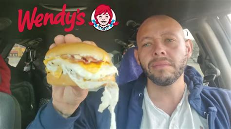 Wendy S Breakfast Baconator Review YouTube