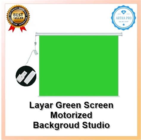 Jual Layar Green Screen Gantung Motorized Ukuran 300 X 300 Cm Jakarta