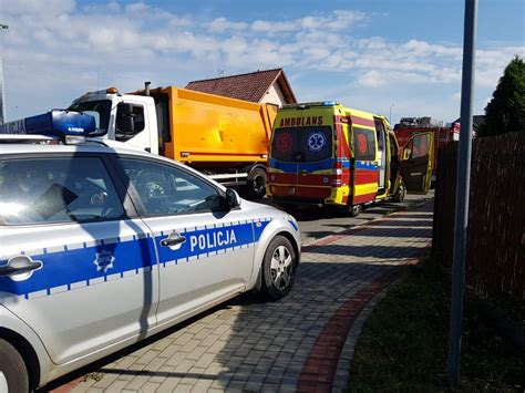 Wypadek przy pracy na śmieciarce w Dobrzeniu Wielkim Potrzebny