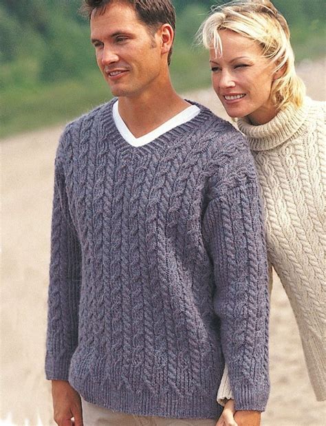 Casual Cables For Him In Patons Classic Wool Worsted Knitting