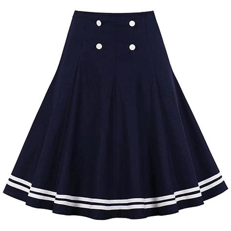 Retro Vintage Inspired Navy Blue Sailor Skirt