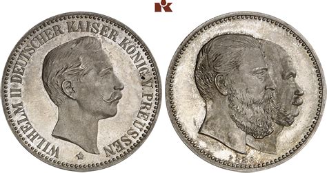 Wilhelm II 1888 1918 Silbermedaille 1888 Marienb 6819 A