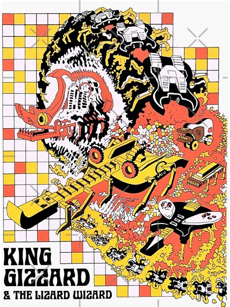 "King Gizzard and the Lizard Wizard - Cubist Psych poster, Original ...