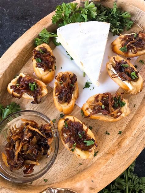 Caramelized Onion And Brie Crostini Three Olives Branch