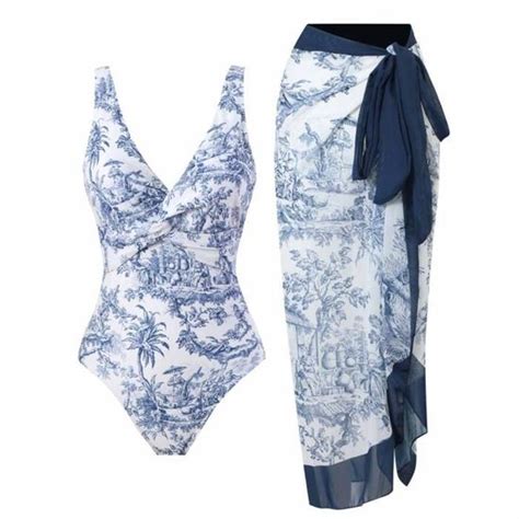 Maillot De Bain Une Pi Ce Bikini Maxi Robe Deux Pi Ces En Mousseline Lacets Bleu A Bleu