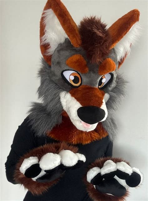 Eu Xl Size Wolf Fursuit Partial Premade Fursuit Wolf Furry Etsy Uk