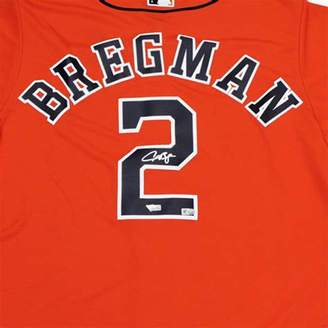 Alex Bregman Autographed Signed Houston Astros Orange Baseball Jersey