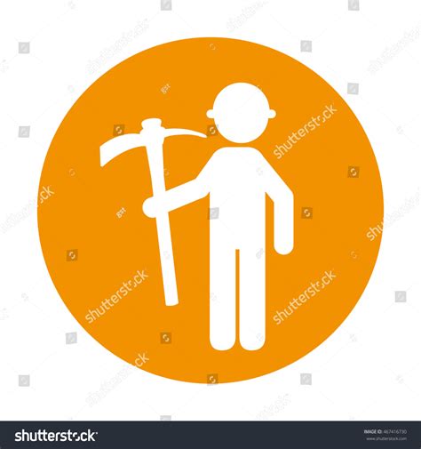 Construction Builder Silhouette Icon Vector Illustration Stock Vector