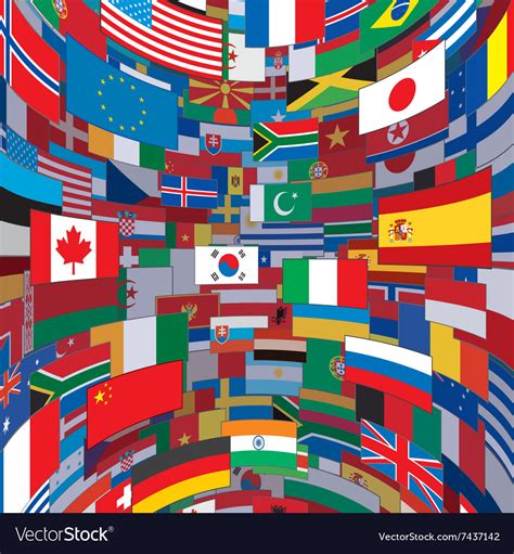 World flags background Royalty Free Vector Image