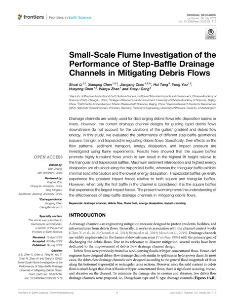Pdf Small Scale Flume Investigation Of The Performance Of Step Baffle