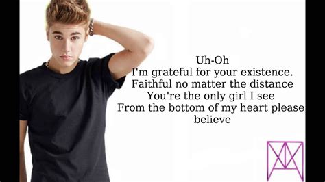 Justin Bieber All That Matters Instrumental Lyrics Youtube