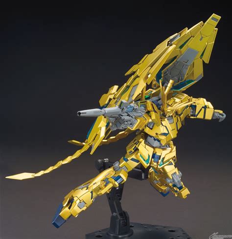 Hguc ユニコーンガンダム3号機フェネクス（デストロイモード）（ナラティブver）のパッケージ（箱絵）、塗装完成見本画像、テストショット