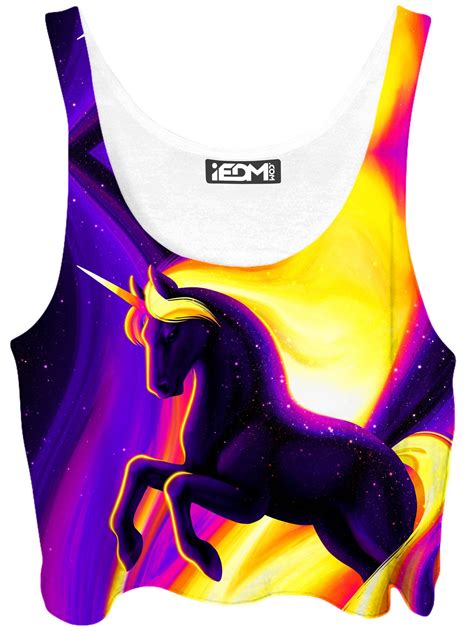 Liquid Unicorn Crop Top Unicorn Crop Top Colorful Crop Tops Print Clothes