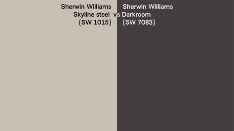 Sherwin Williams Skyline Steel Vs Darkroom Side By Side Comparison