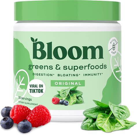 Bloom Nutrition Super Greens Digestive Health Bloating Relief With