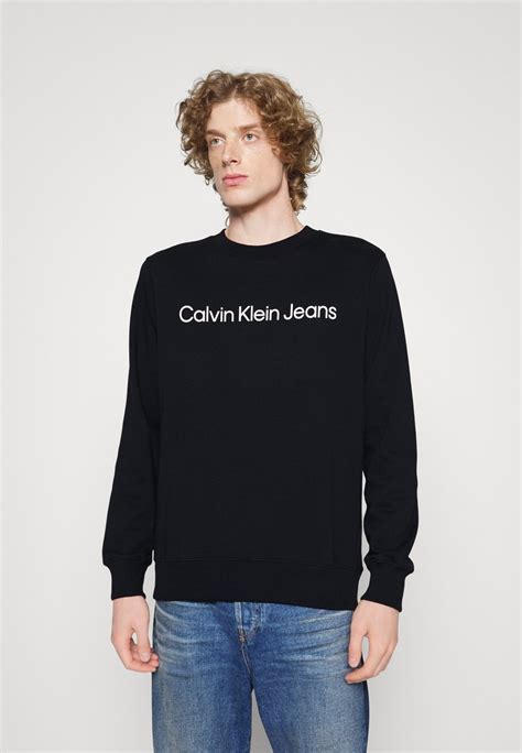 Calvin Klein Jeans Core Institutional Logo Sweatshirt Black Schwarz